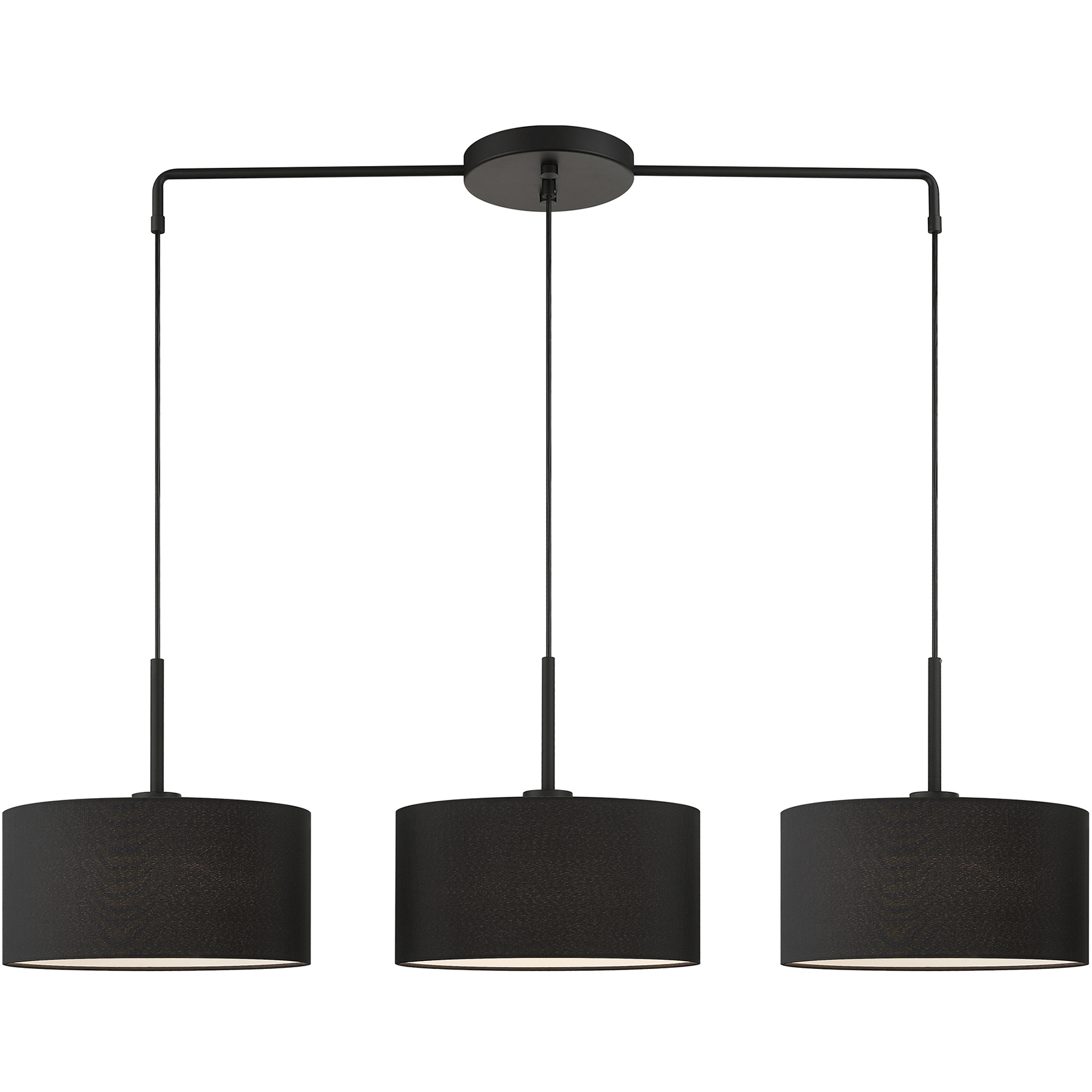 Bainbridge 3 Light 13 inch Black Chandelier Ceiling Light, Large