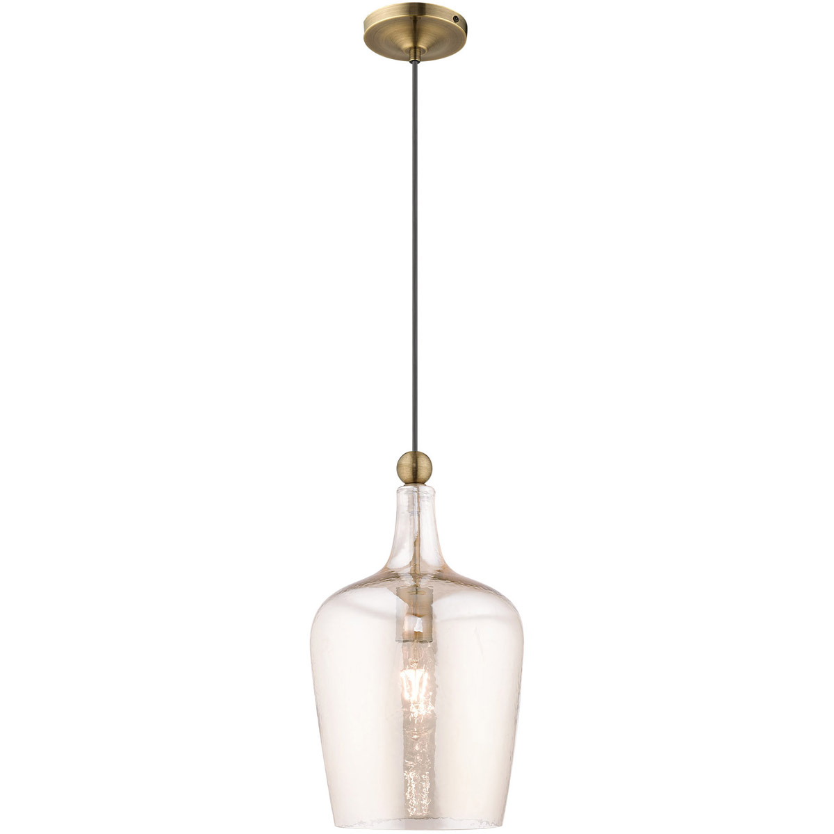 Avery 1 Light 9.25 inch Antique Brass Single Pendant Ceiling Light