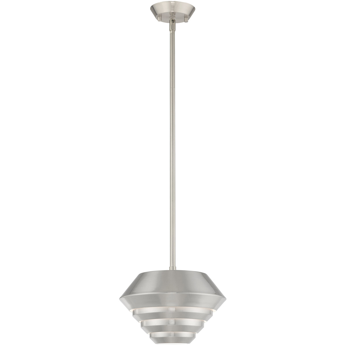 Amsterdam 1 Light 10 inch Brushed Nickel Mini Pendant Ceiling Light