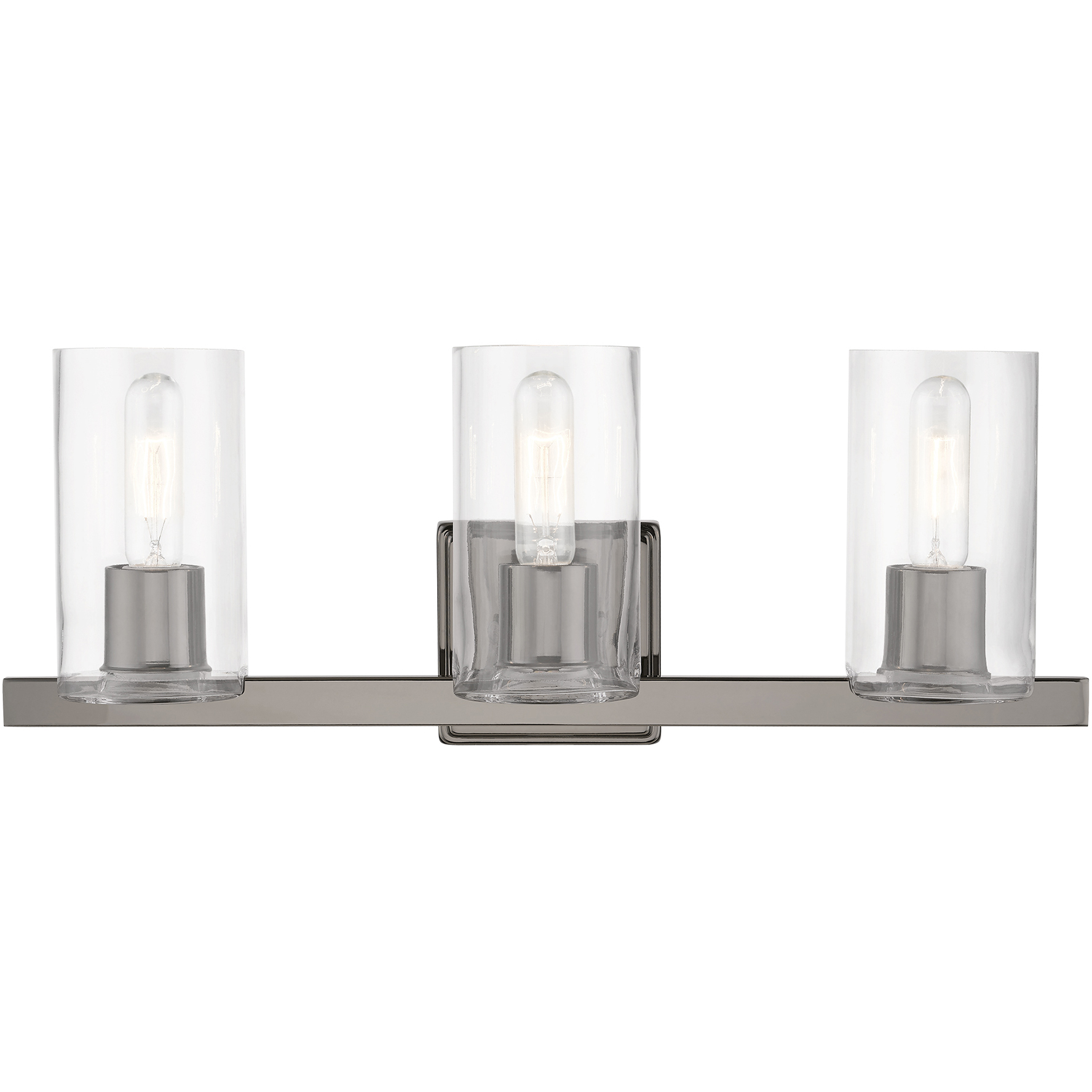 Clarion 3 Light 22.5 inch Black Chrome Vanity Sconce Wall Light