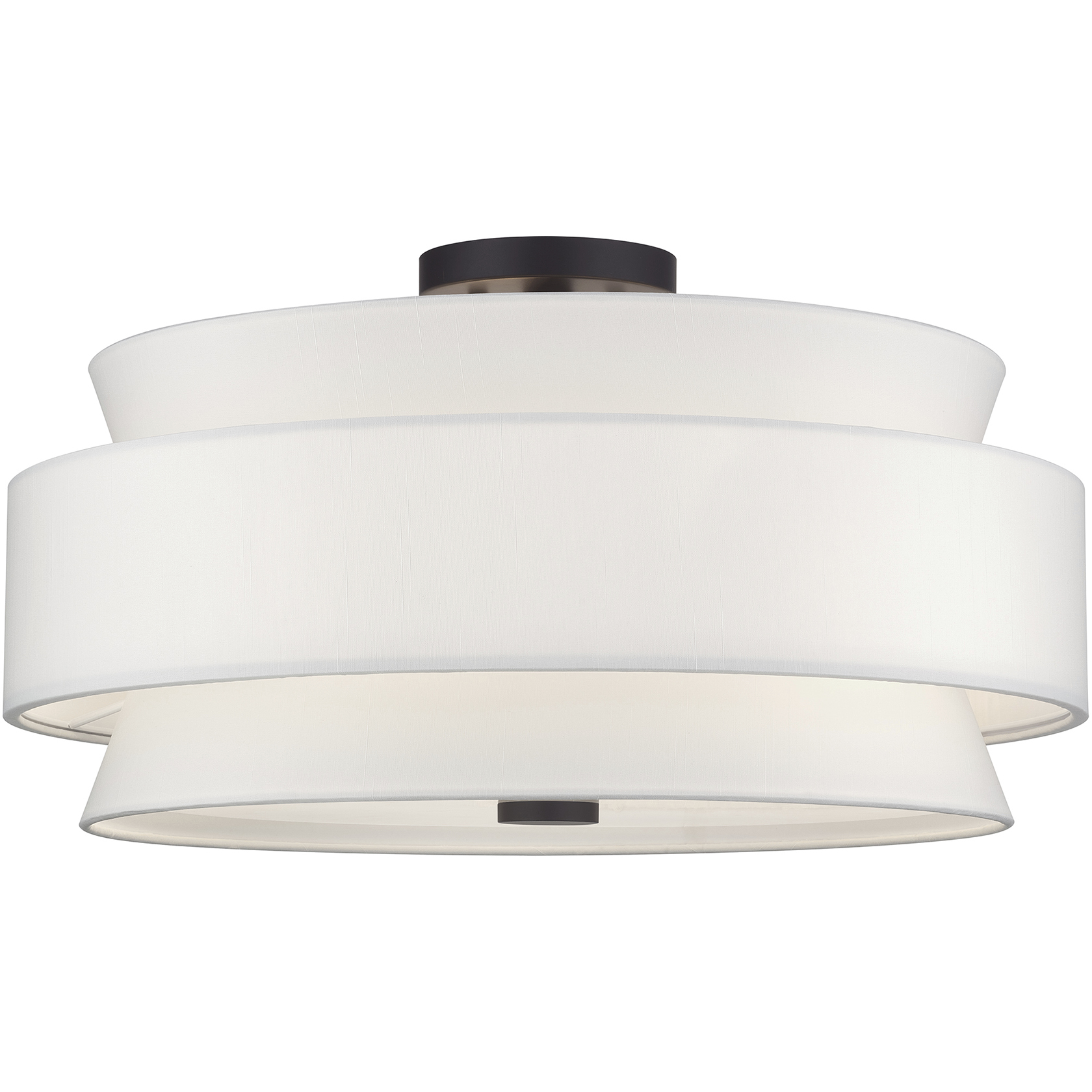Fontana 5 Light 21 inch Bronze Semi-Flush Ceiling Light