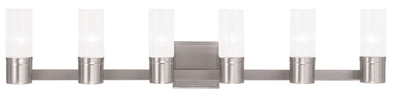 Midtown 6 Light 36 inch Brushed Nickel Bath Vanity Wall Light