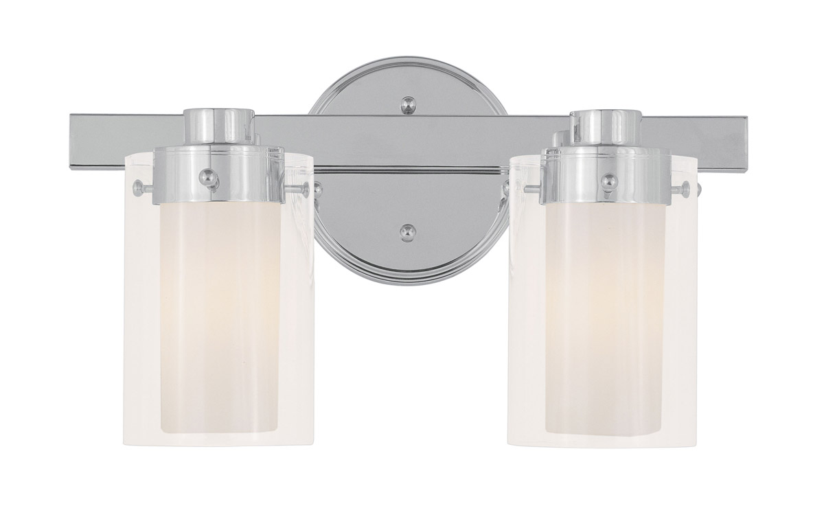 Manhattan 2 Light 14.5 inch Polished Chrome Bath Vanity Wall Light