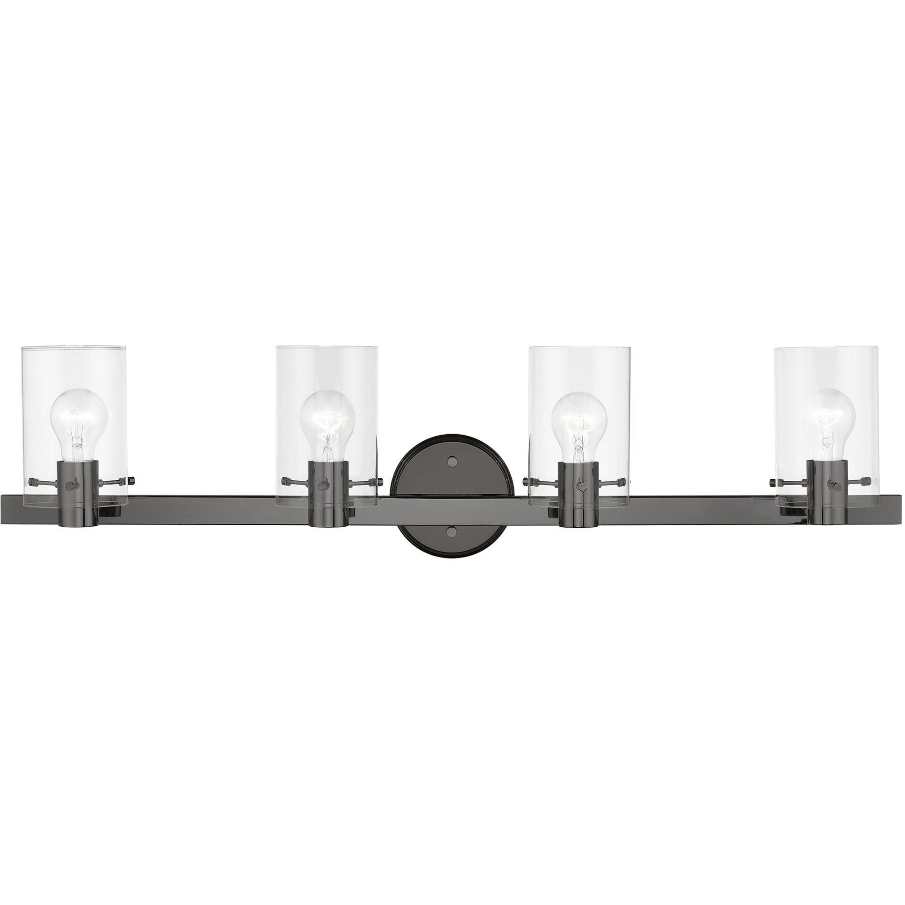 Munich 4 Light 35.5 inch Black Chrome Vanity Sconce Wall Light