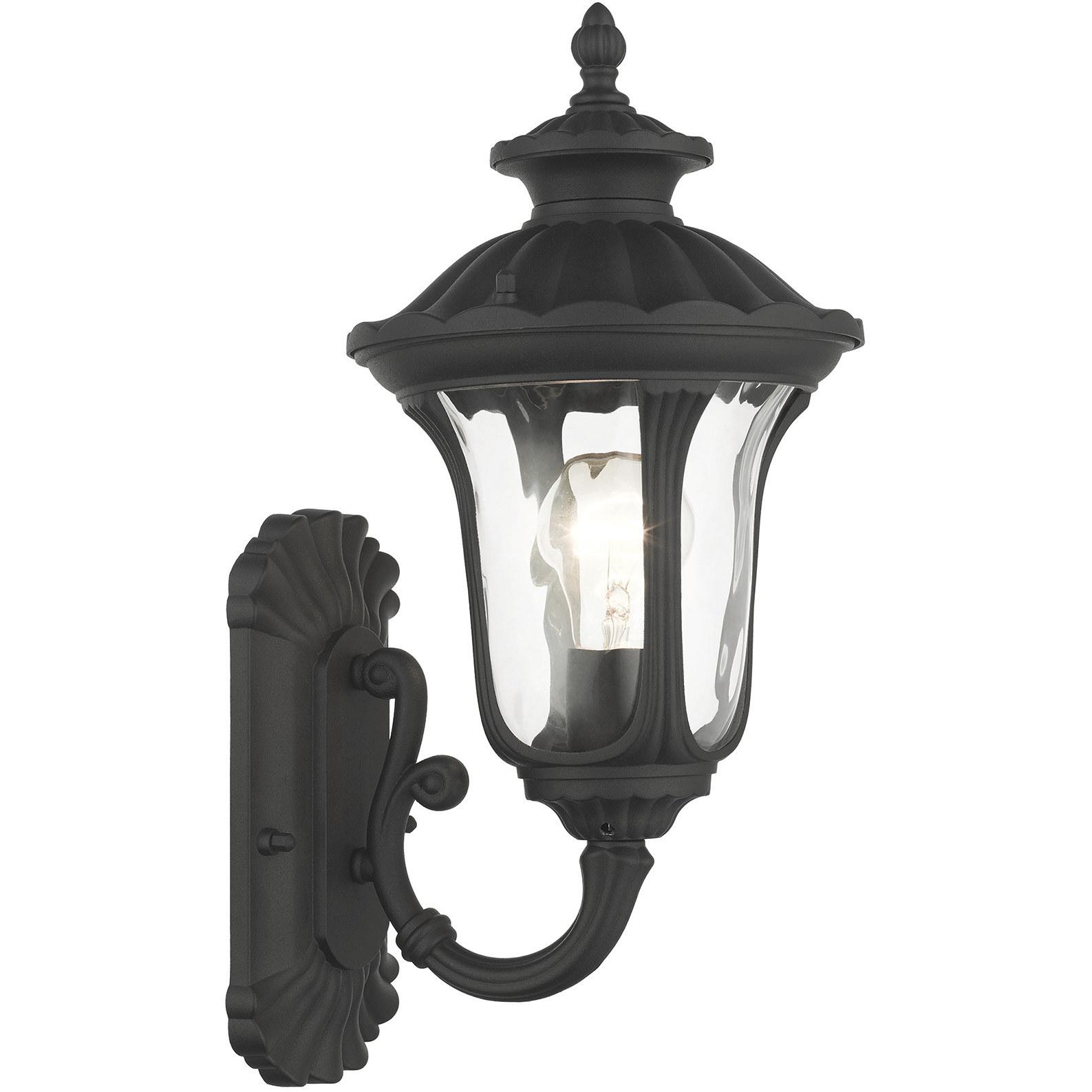 Oxford 1 Light 15.5 inch Textured Black Outdoor Wall Lantern