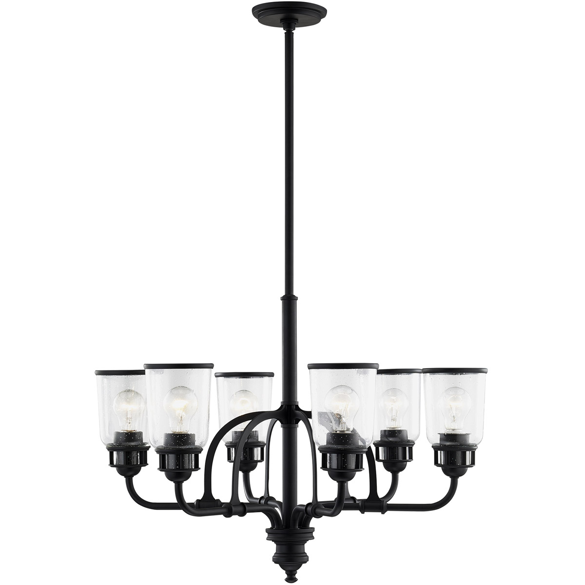 Lawrenceville 6 Light 26.25 inch Black Chandelier Ceiling Light