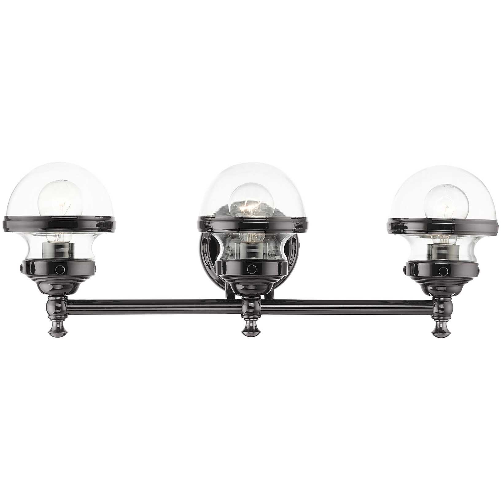 Oldwick 3 Light 24 inch Polished Black Chrome Vanity Sconce Wall Light