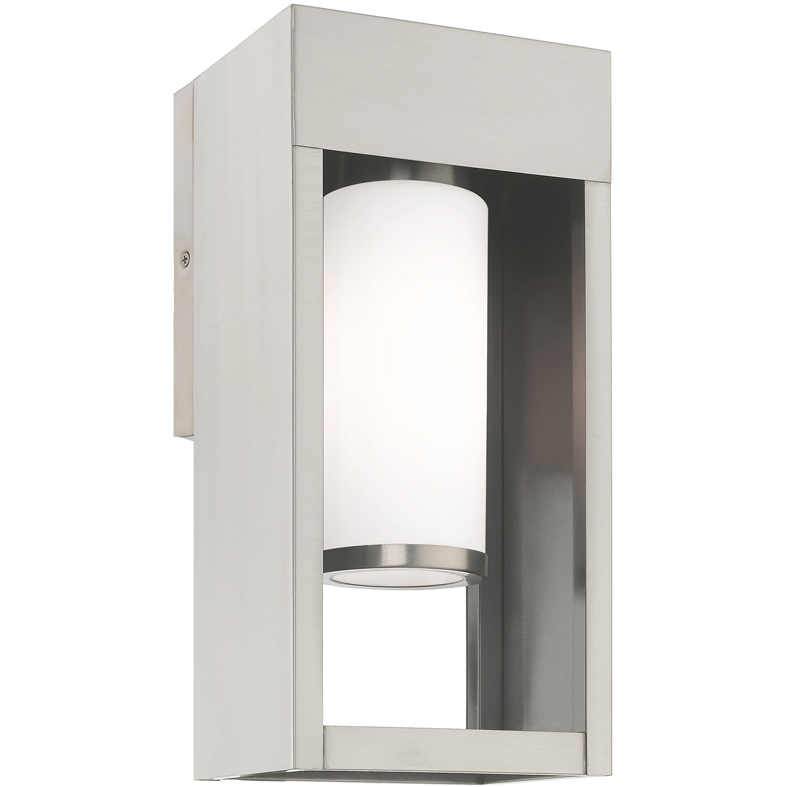 Bleecker 1 Light 14 inch Brushed Nickel Outdoor Wall Lantern