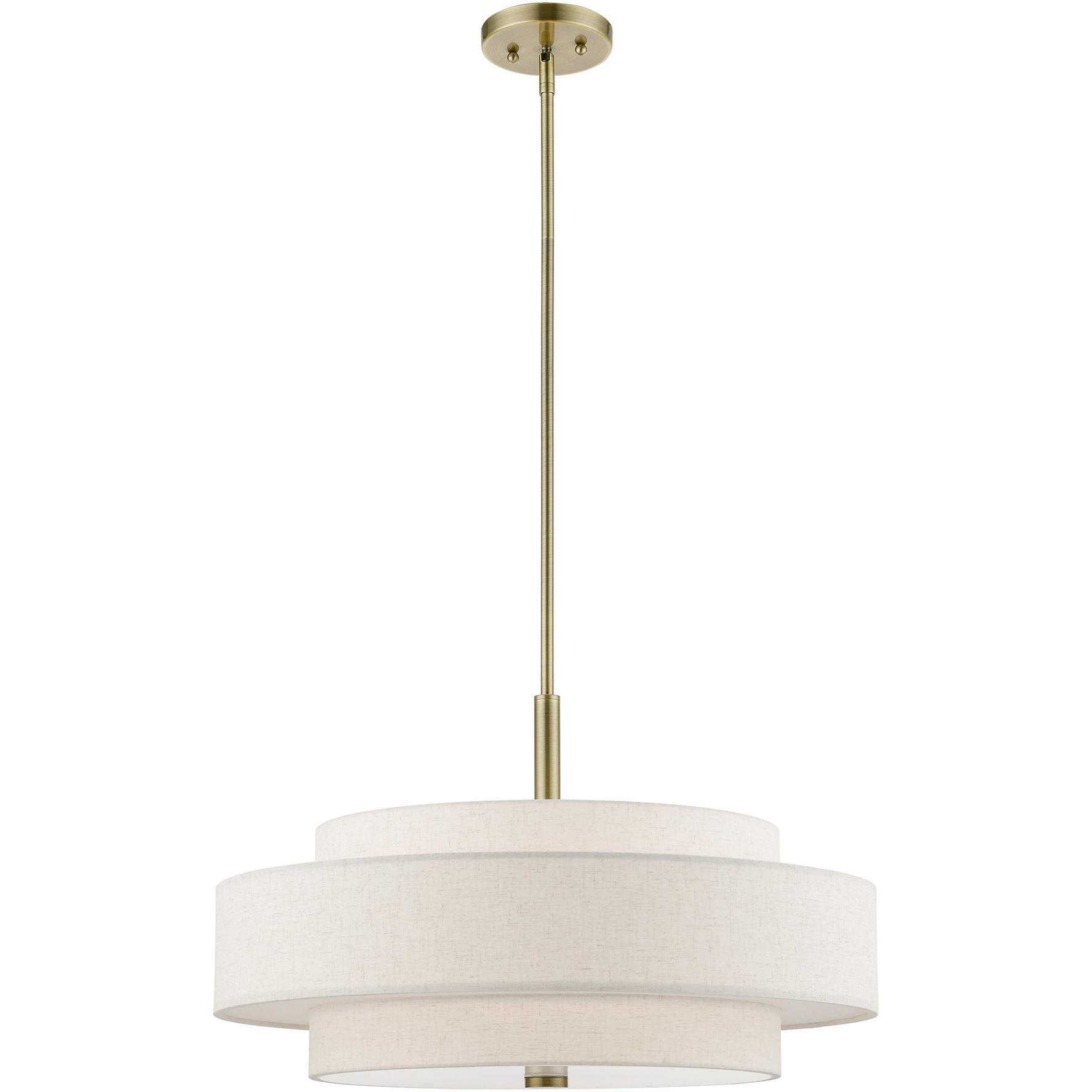 Monroe 5 Light 24 inch Antique Brass Pendant Chandelier Ceiling Light