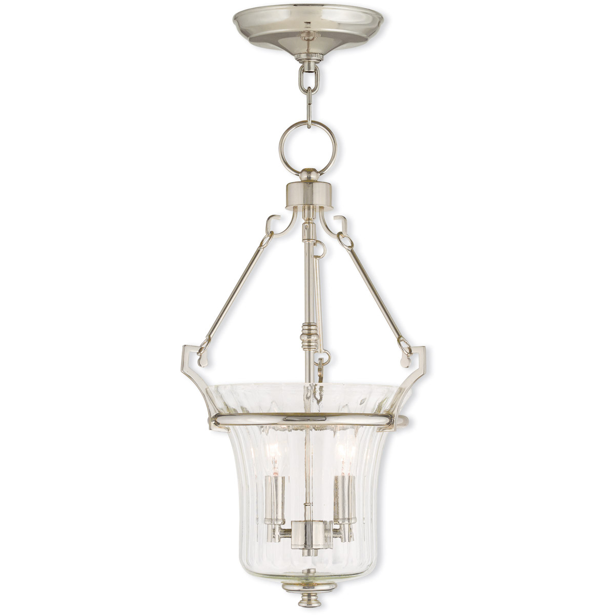 Cortland 2 Light 11 inch Polished Nickel Pendant Ceiling Light