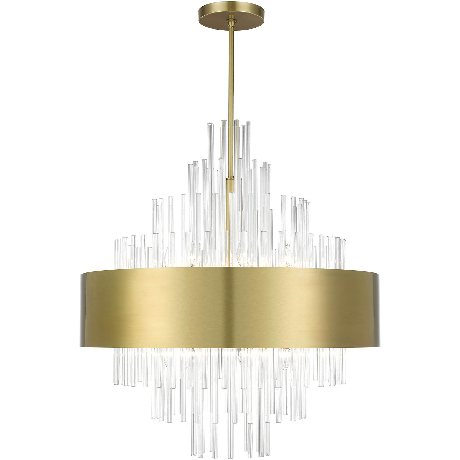 Orenburg 14 Light 35 inch Natural Brass Large Pendant Chandelier Ceiling Light