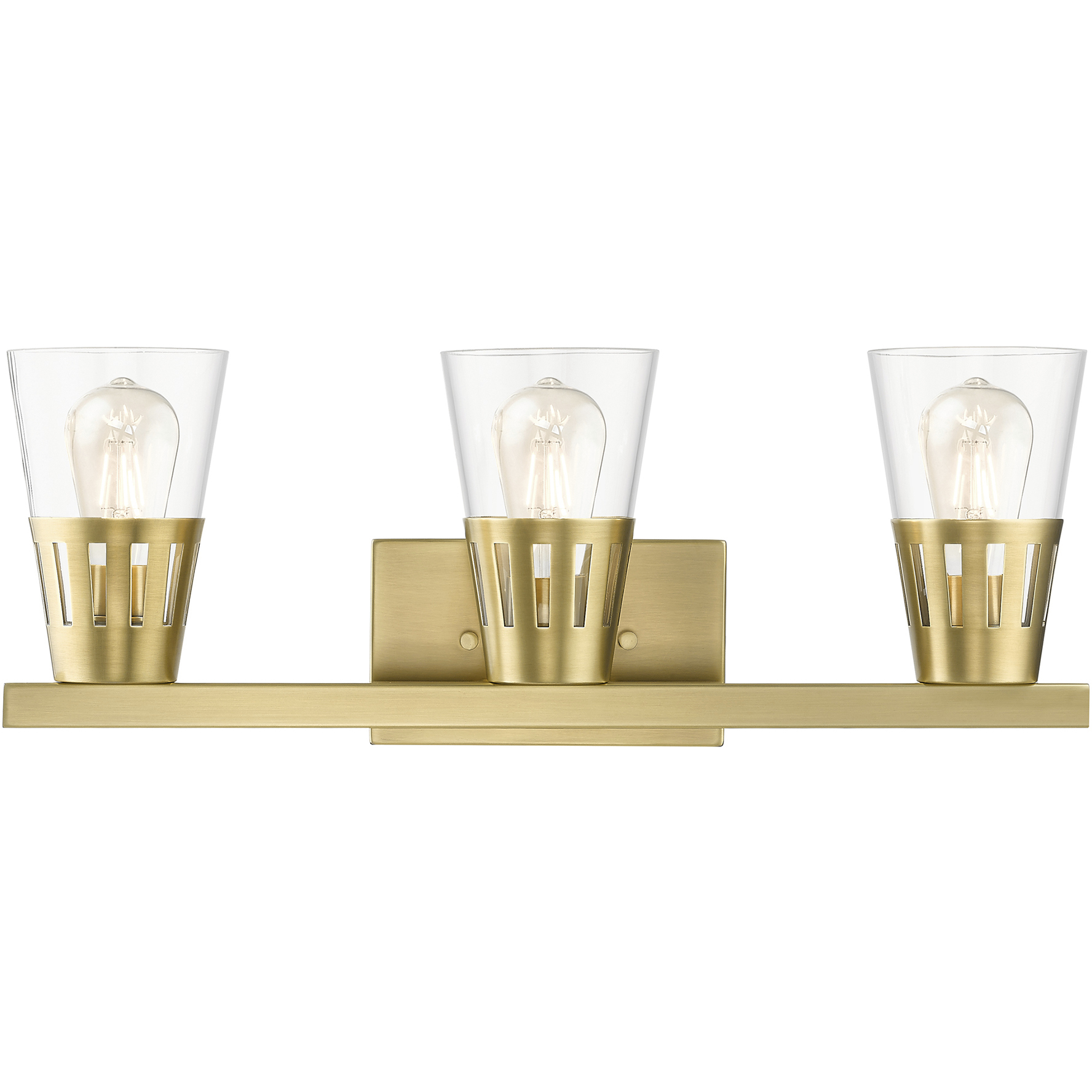 Brynhurst 3 Light 23.5 inch Natural Brass Vanity Sconce Wall Light