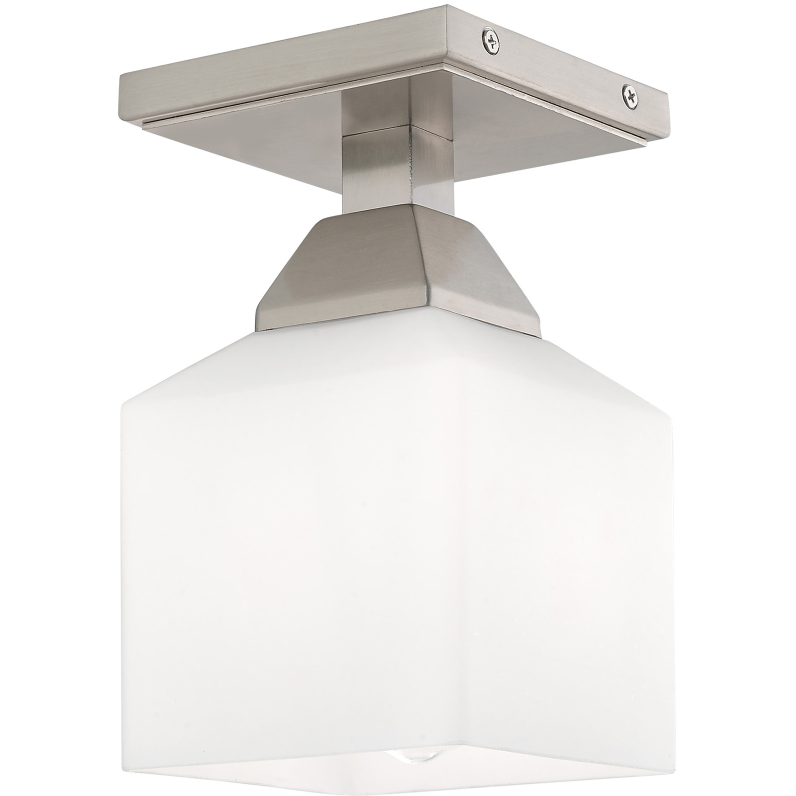 Aragon 1 Light 5 inch Brushed Nickel Semi-Flush Mount Ceiling Light