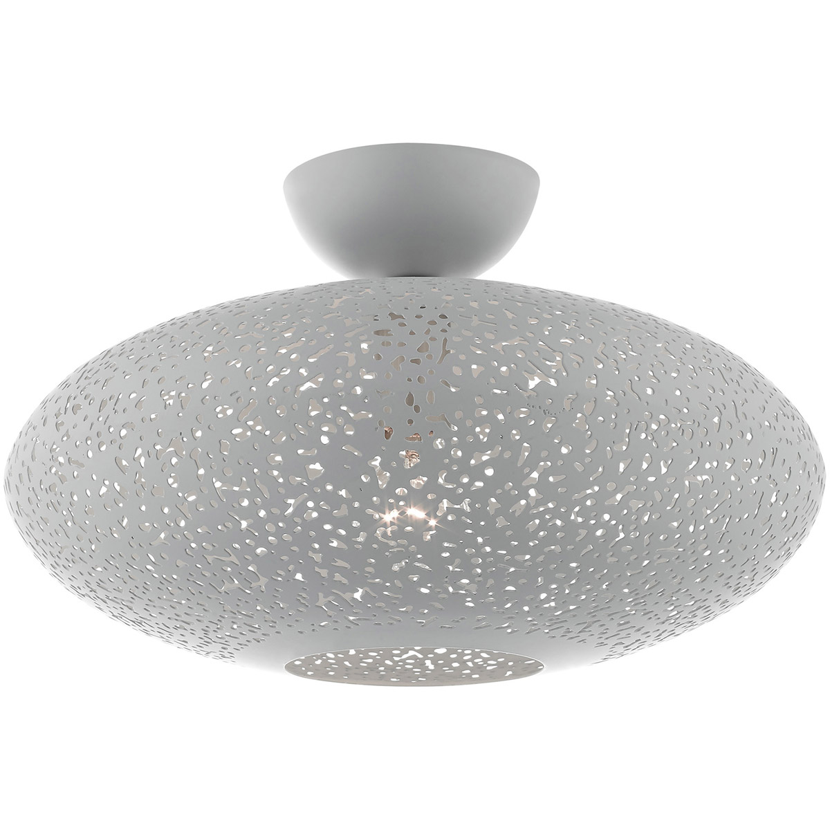 Charlton 1 Light 15.88 inch Nordic Gray with Brushed Nickel Accents Semi Flush Ceiling Light