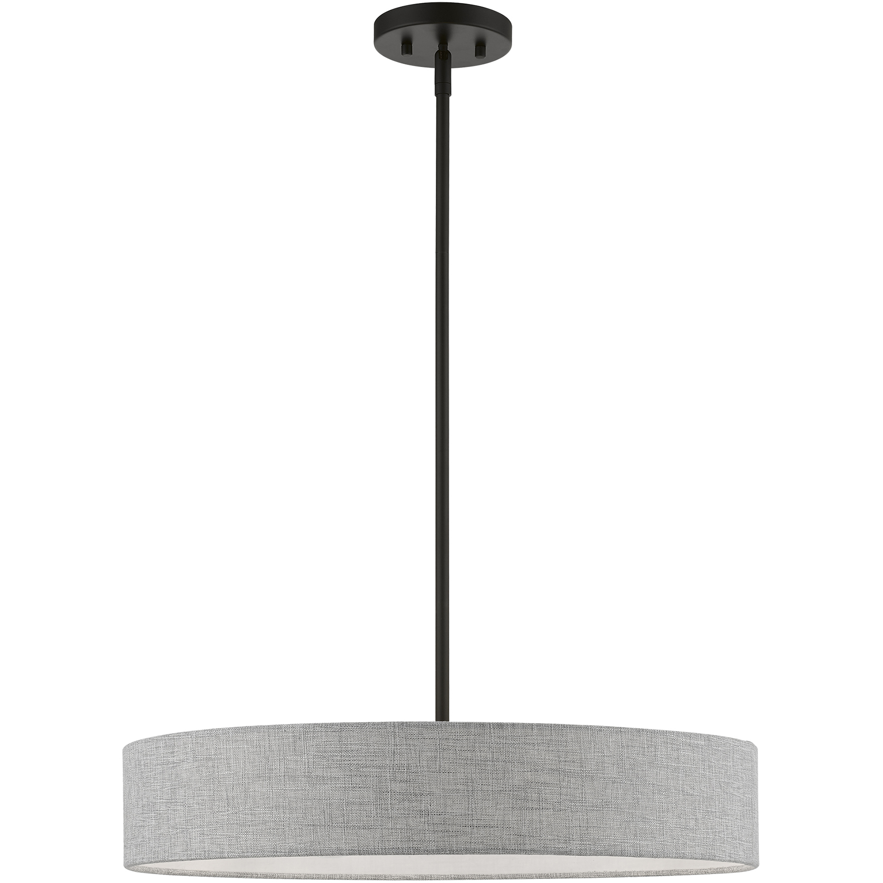 Elmhurst 4 Light 22 inch Black Medium Drum Pendant Ceiling Light, Medium, Drum