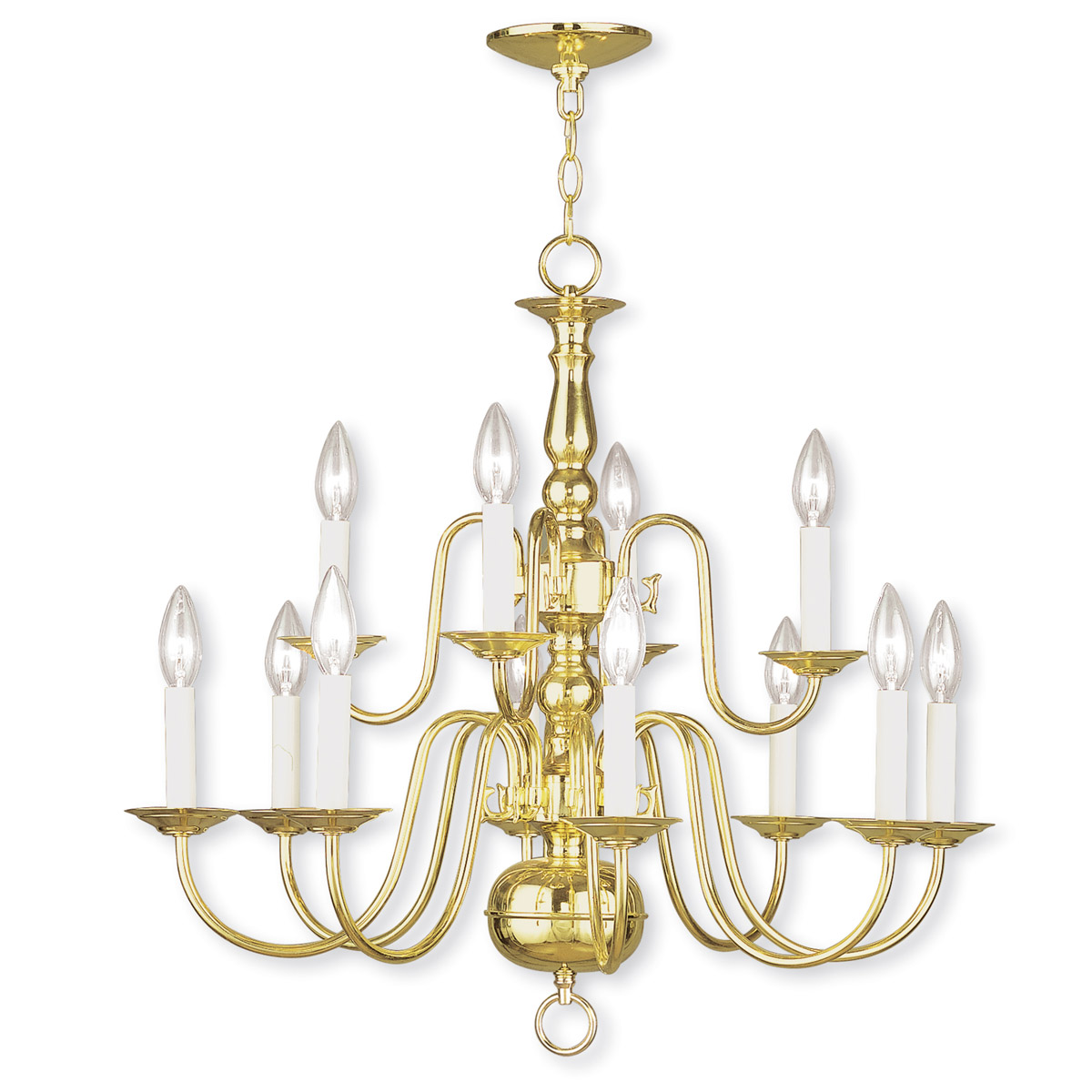 Livex Lighting 5012-02 Williamsburgh 12 Light 26 inch Polished