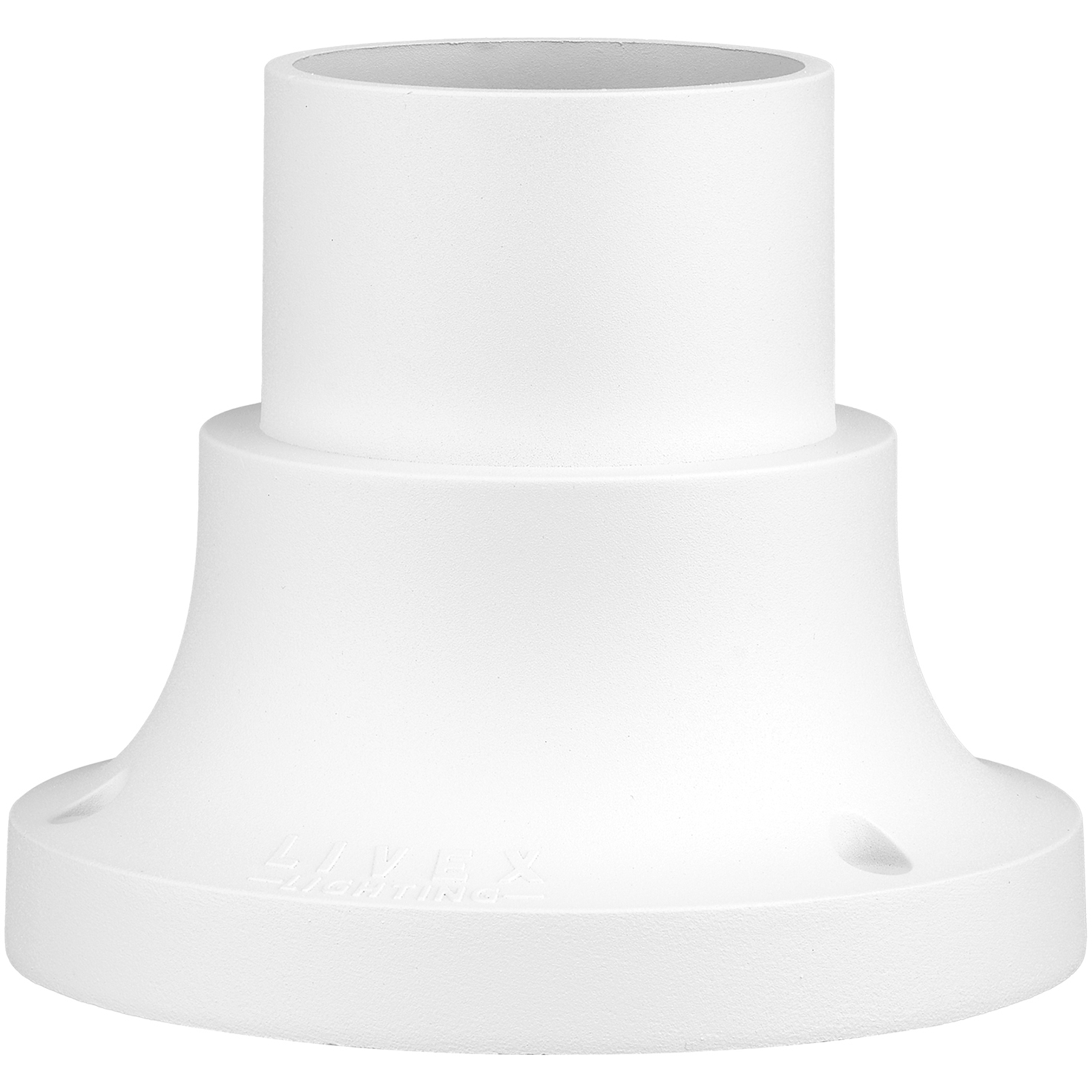Outdoor Pier Mount Adapters 4.5 inch Textured White Pier Mount Adapter