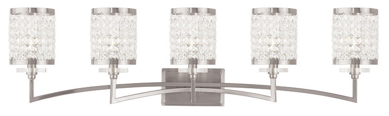 Grammercy 5 Light 42 inch Brushed Nickel Bath Vanity Wall Light