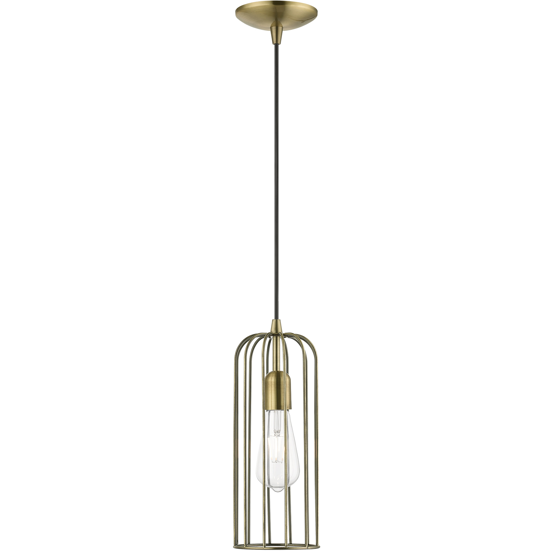 Glenbrook 1 Light 5 inch Antique Brass Pendant Ceiling Light