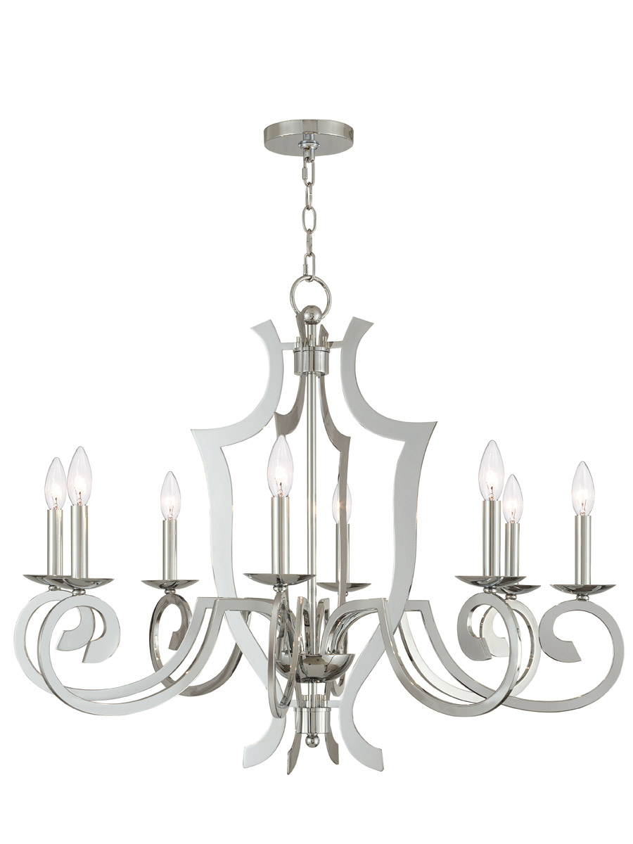 Aldrich 8 Light 32.5 inch Polished Chrome Chandelier Ceiling Light