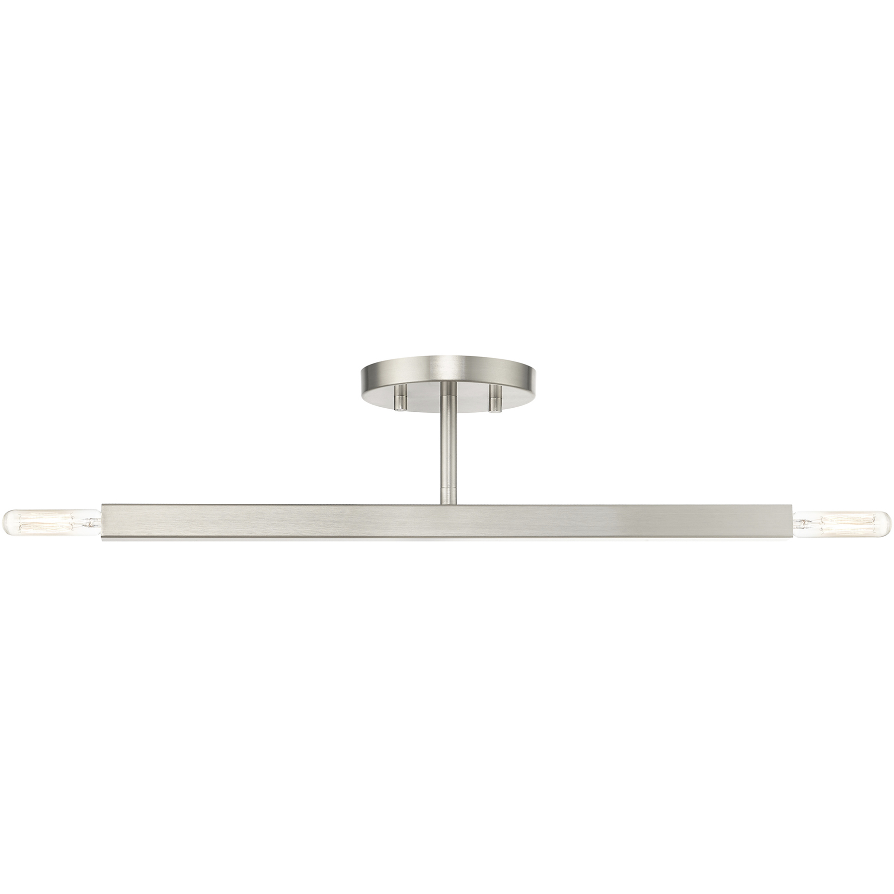 Monaco 2 Light 5.13 inch Brushed Nickel Semi-Flush Ceiling Light, image size:1776x1776
