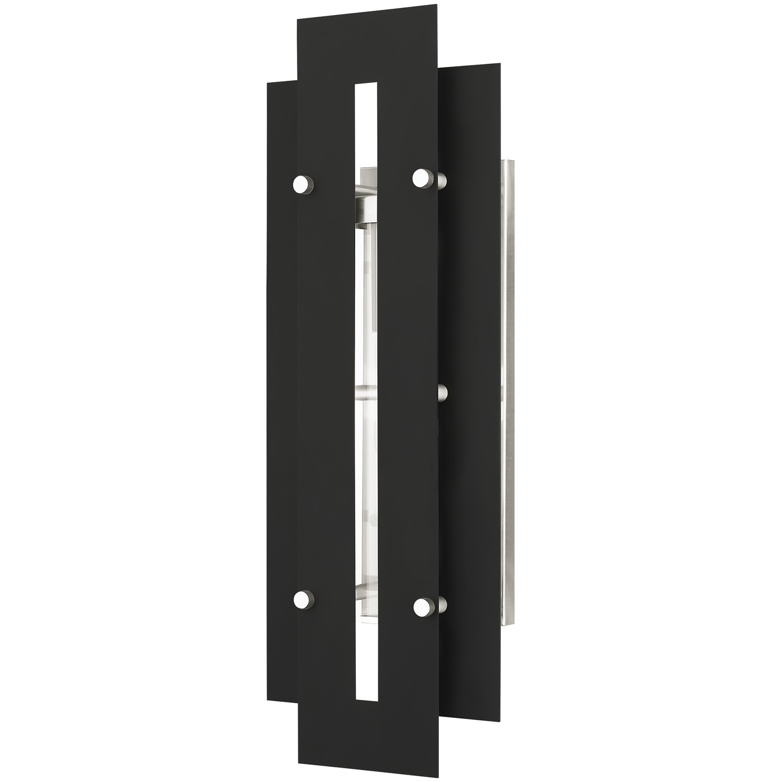 Utrecht 1 Light 22 inch Black with Brushed Nickel Accents Large Outdoor Wall Lantern