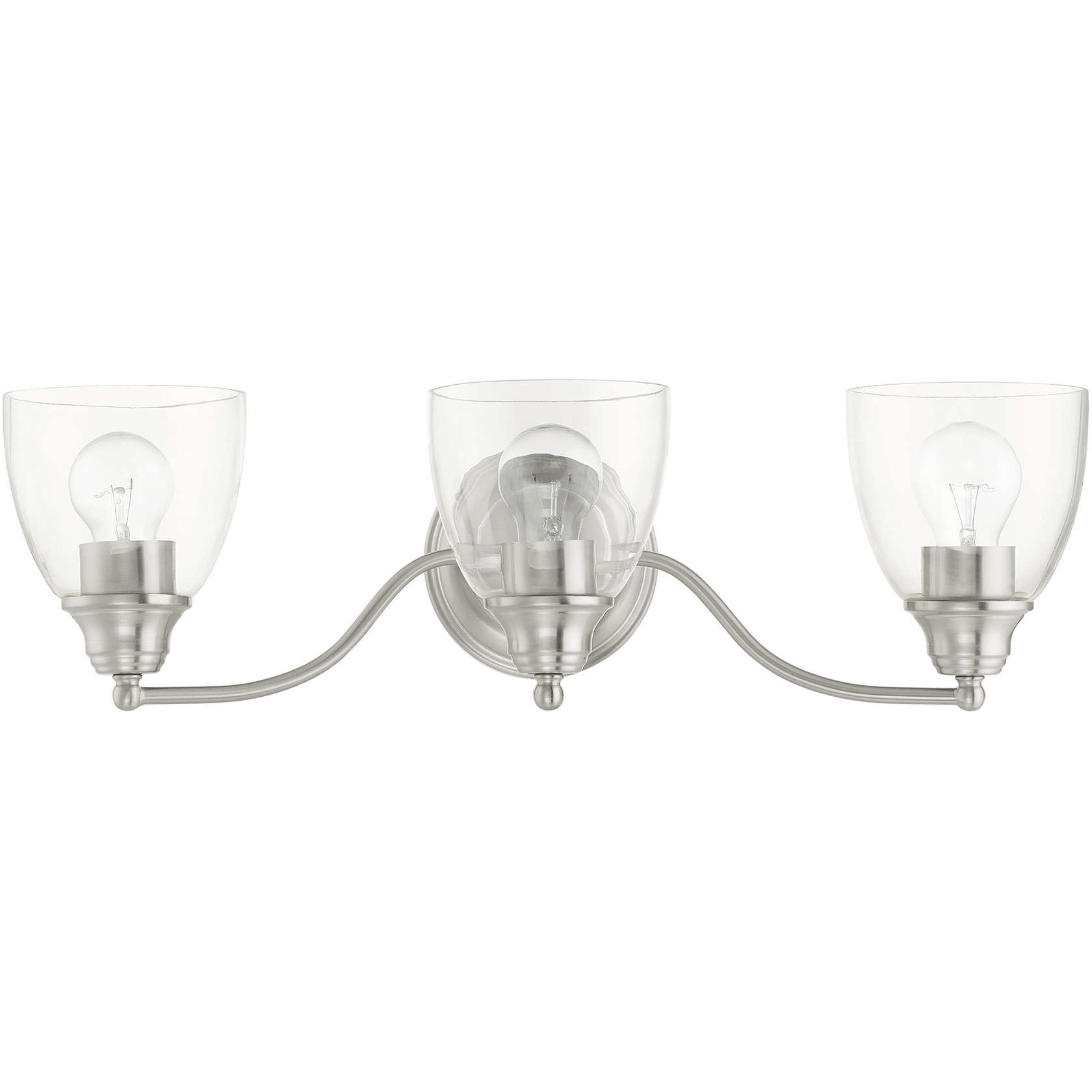 Montgomery 3 Light 23 inch Brushed Nickel Vanity Sconce Wall Light