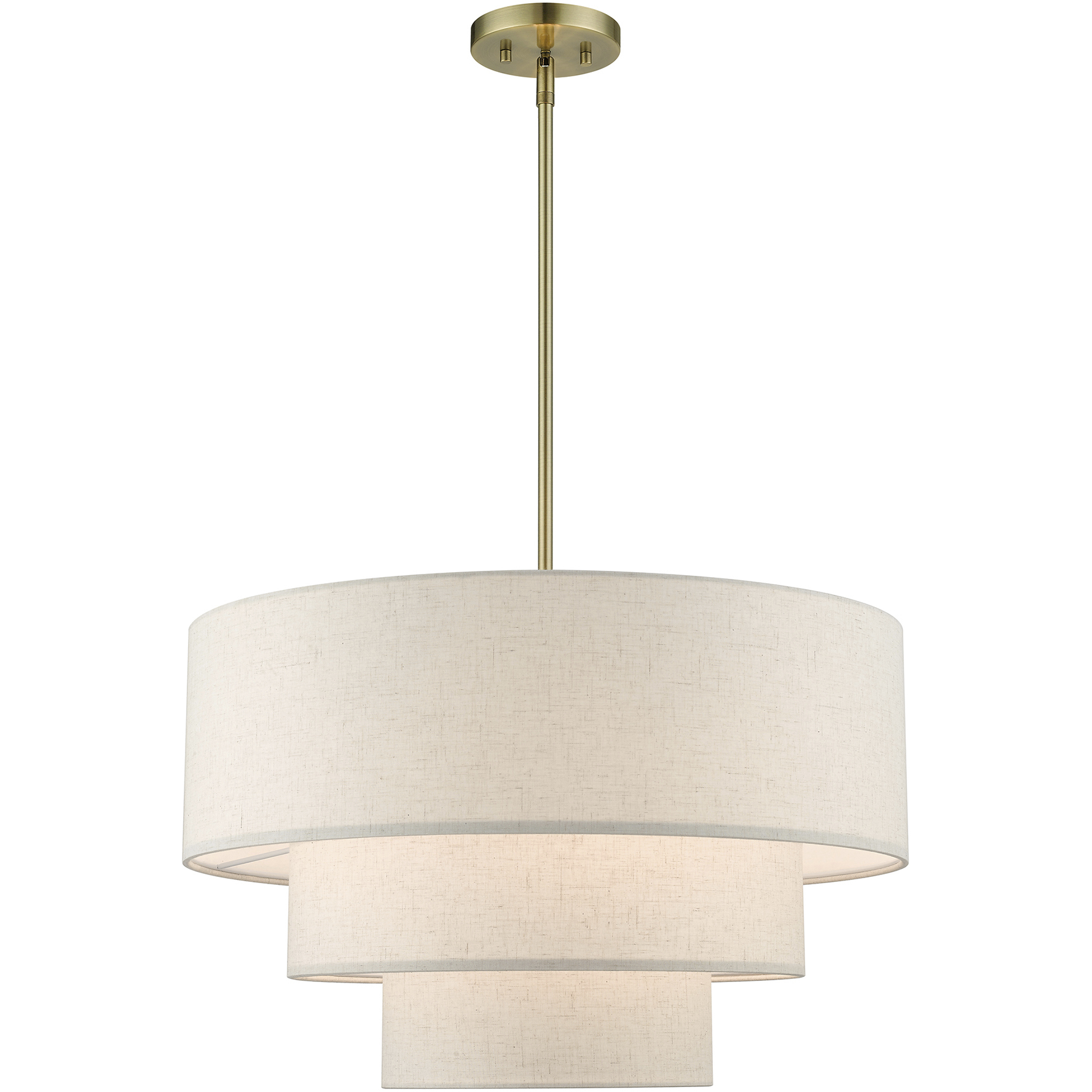 Gladstone 4 Light 23 inch Antique Brass Pendant Chandelier Ceiling Light