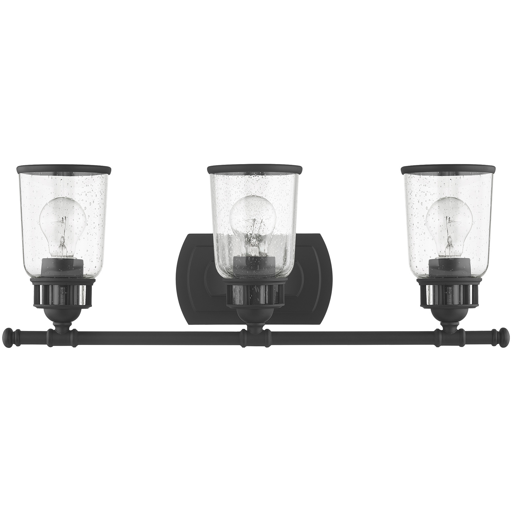 Lawrenceville 3 Light 24 inch Black Vanity Sconce Wall Light