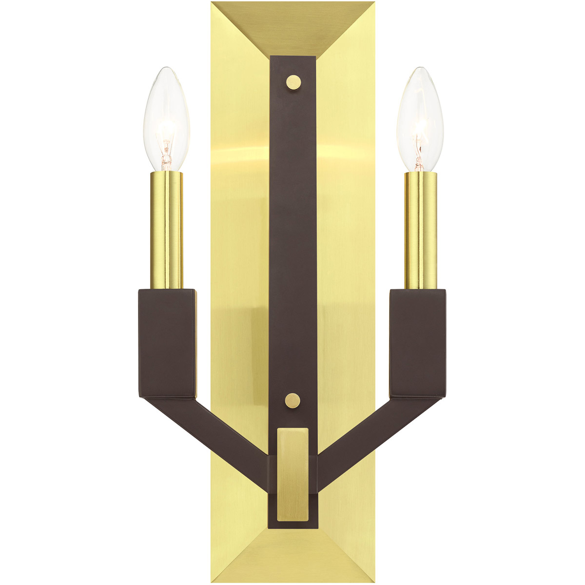 Beckett 2 Light 8 inch Satin Brass and Bronze ADA ADA Double Sconce Wall Light