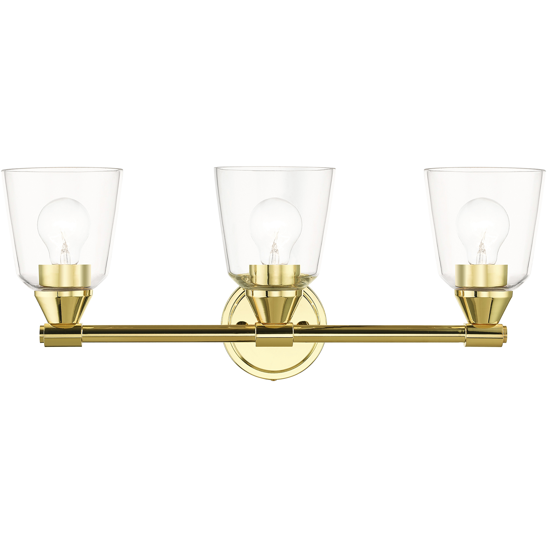Catania 3 Light 23 inch Polished Brass Vanity Sconce Wall Light