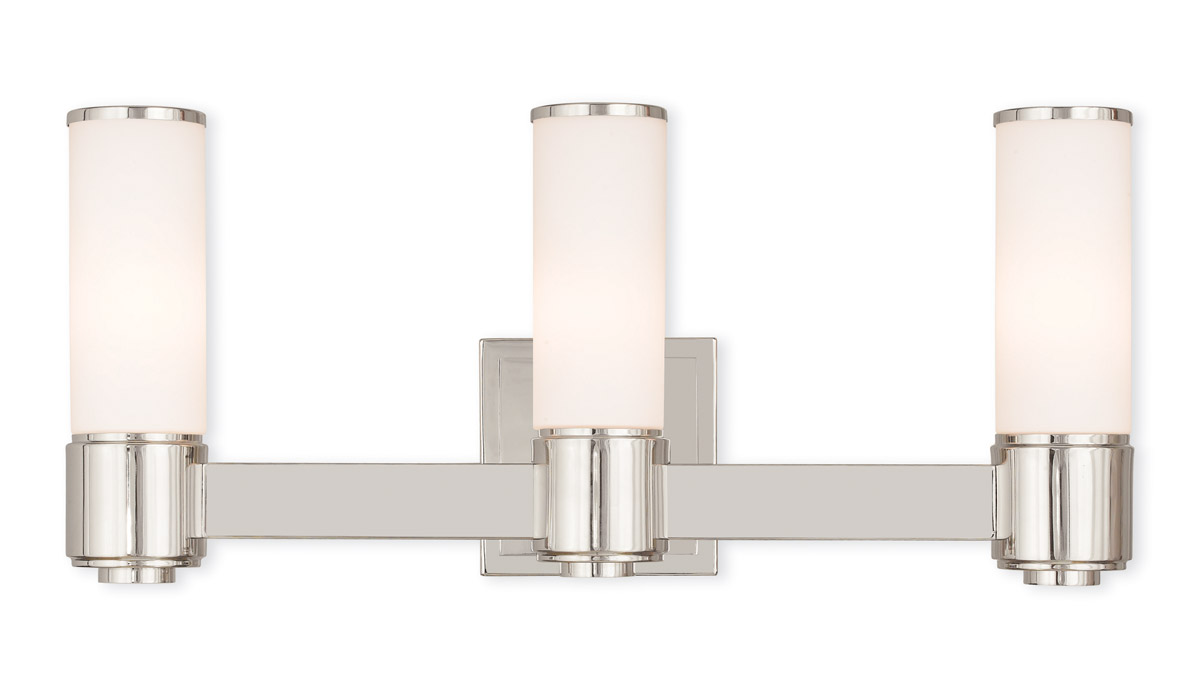 Weston 3 Light 22 inch Polished Nickel ADA Vanity Sconce Wall Light