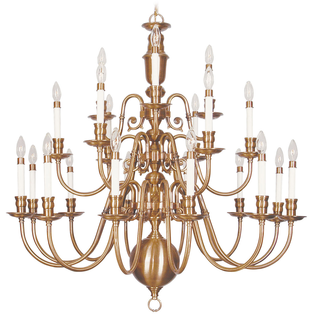 Beacon Hill 21 Light 42 inch Flemish Brass Chandelier Ceiling Light