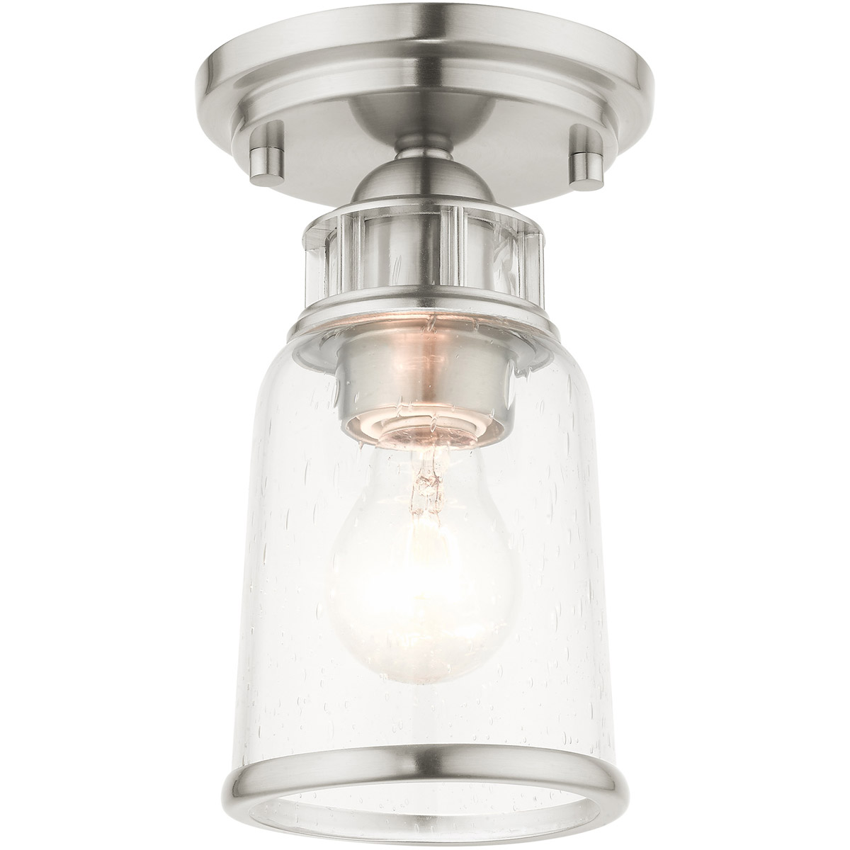 Lawrenceville 1 Light 5.13 inch Brushed Nickel Flush Mount Ceiling Light