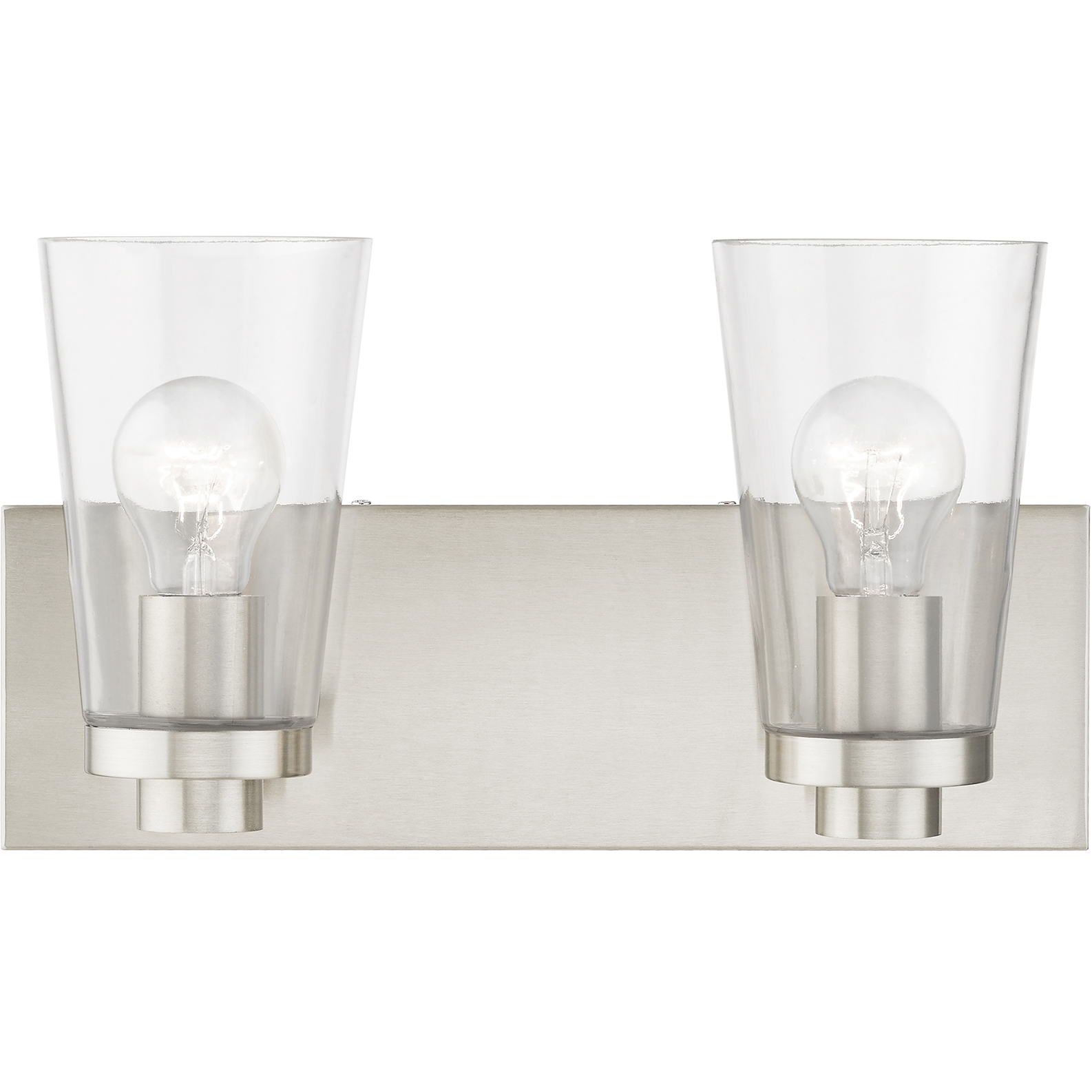 Cityview 2 Light 14 inch Brushed Nickel Vanity Sconce Wall Light