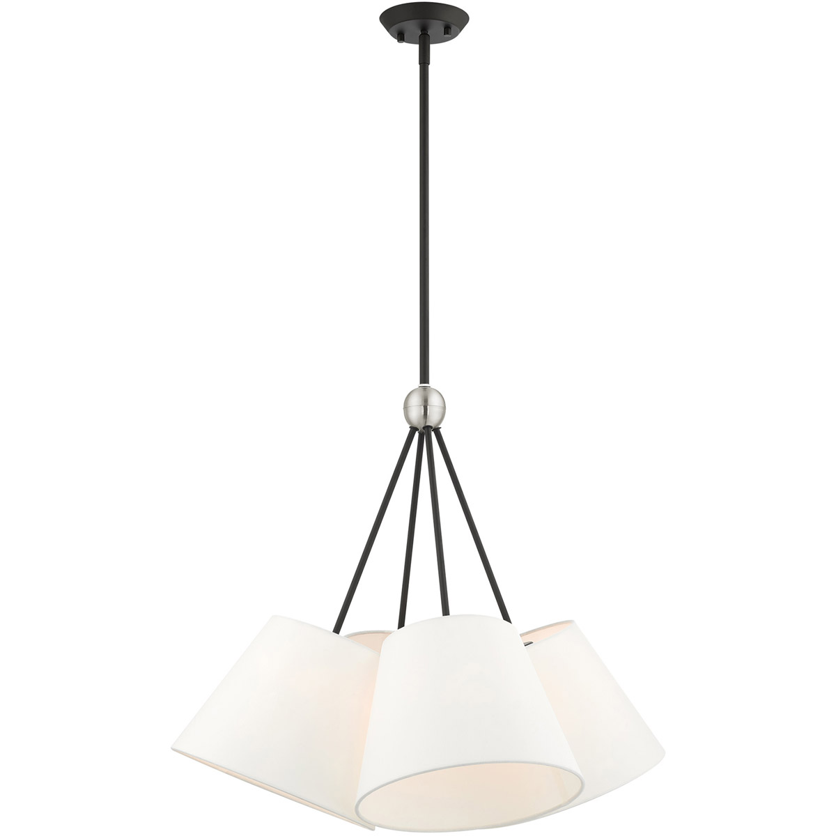 Prato 4 Light 25 inch Black Chandelier Ceiling Light