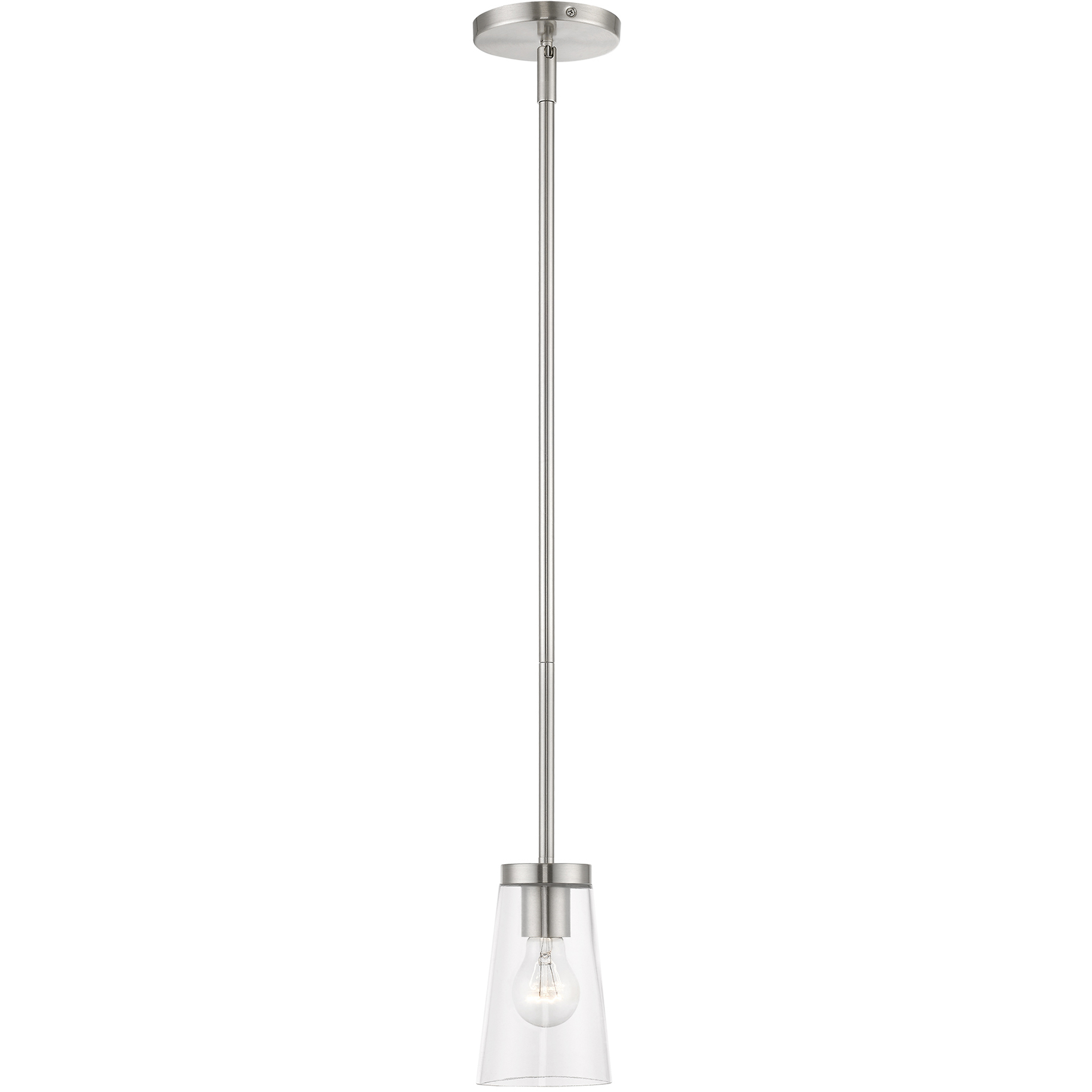 Cityview 1 Light 4.75 inch Brushed Nickel Mini Pendant Ceiling Light