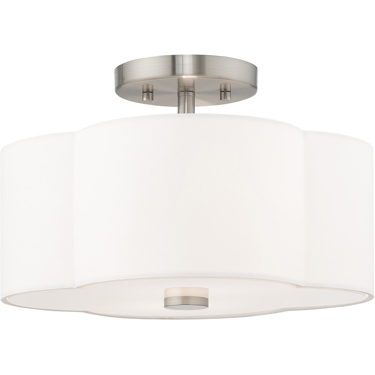 Chelsea 2 Light 13 inch Brushed Nickel Semi-Flush Mount Ceiling Light