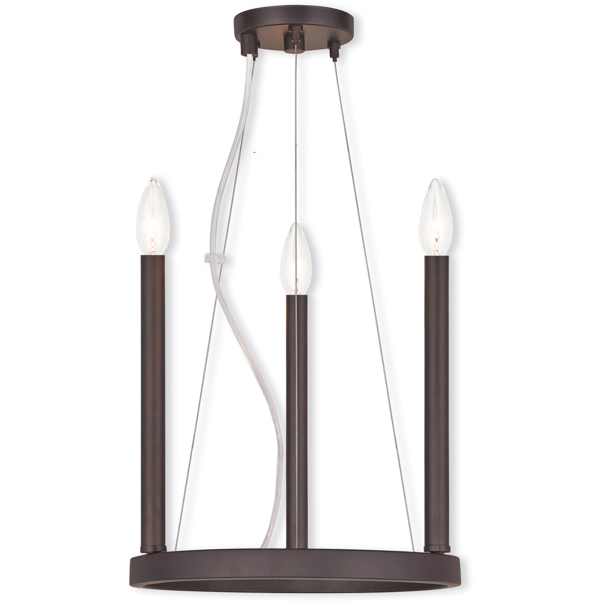 Alpine 3 Light 12 inch Bronze Mini Chandelier Ceiling Light