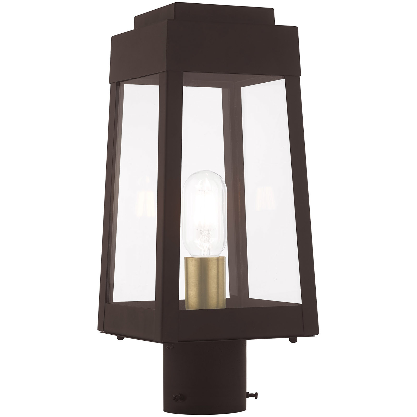 Oslo 1 Light 15.25 inch Bronze Outdoor Post Top Lantern