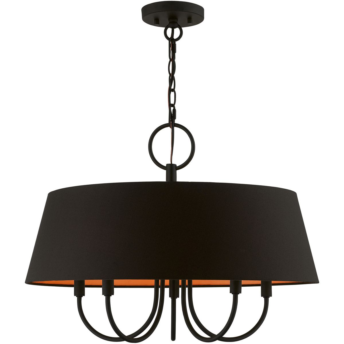 Palma 5 Light 23 inch Black Pendant Chandelier Ceiling Light