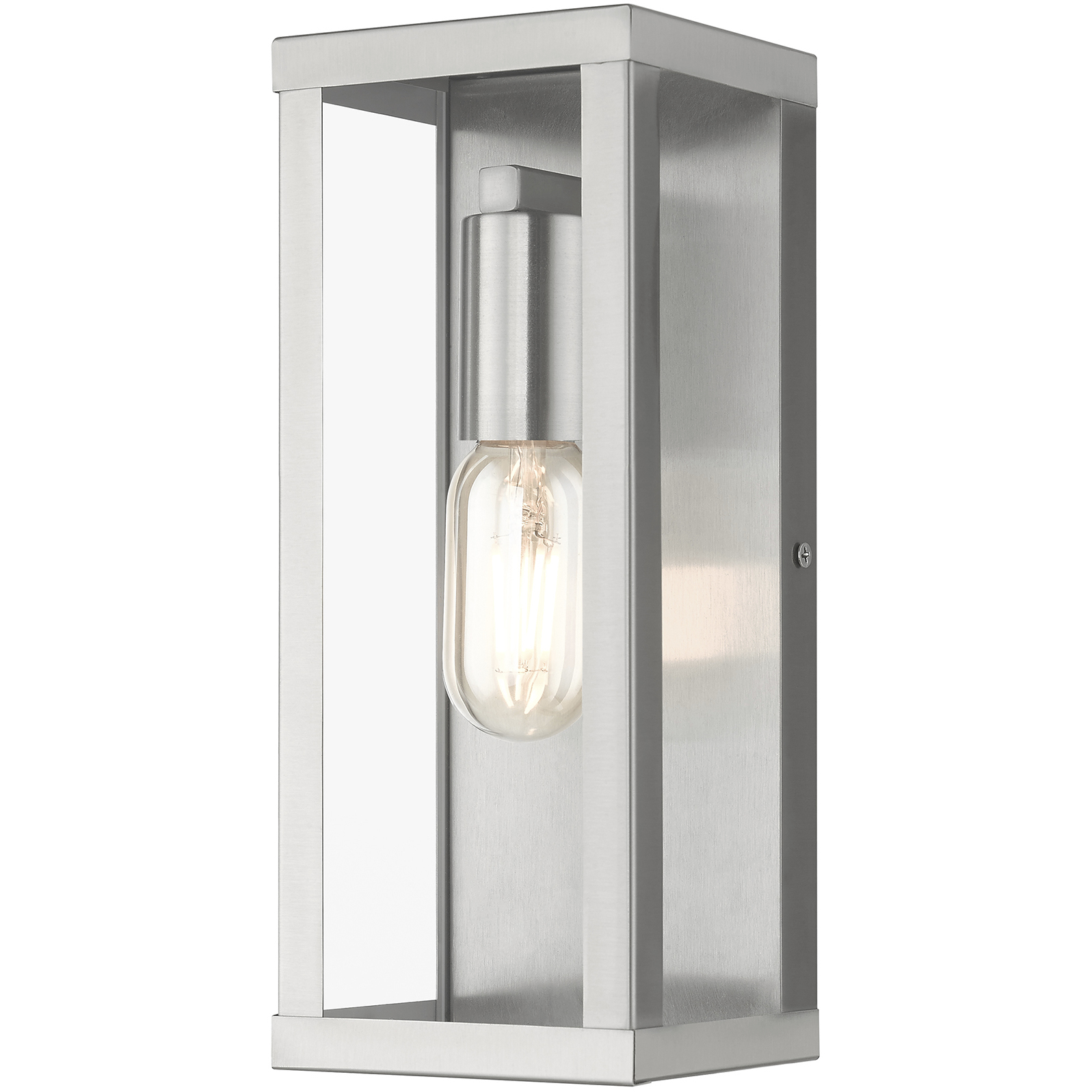 Gaffney 1 Light 11 inch Brushed Nickel Outdoor Wall Lantern, Medium