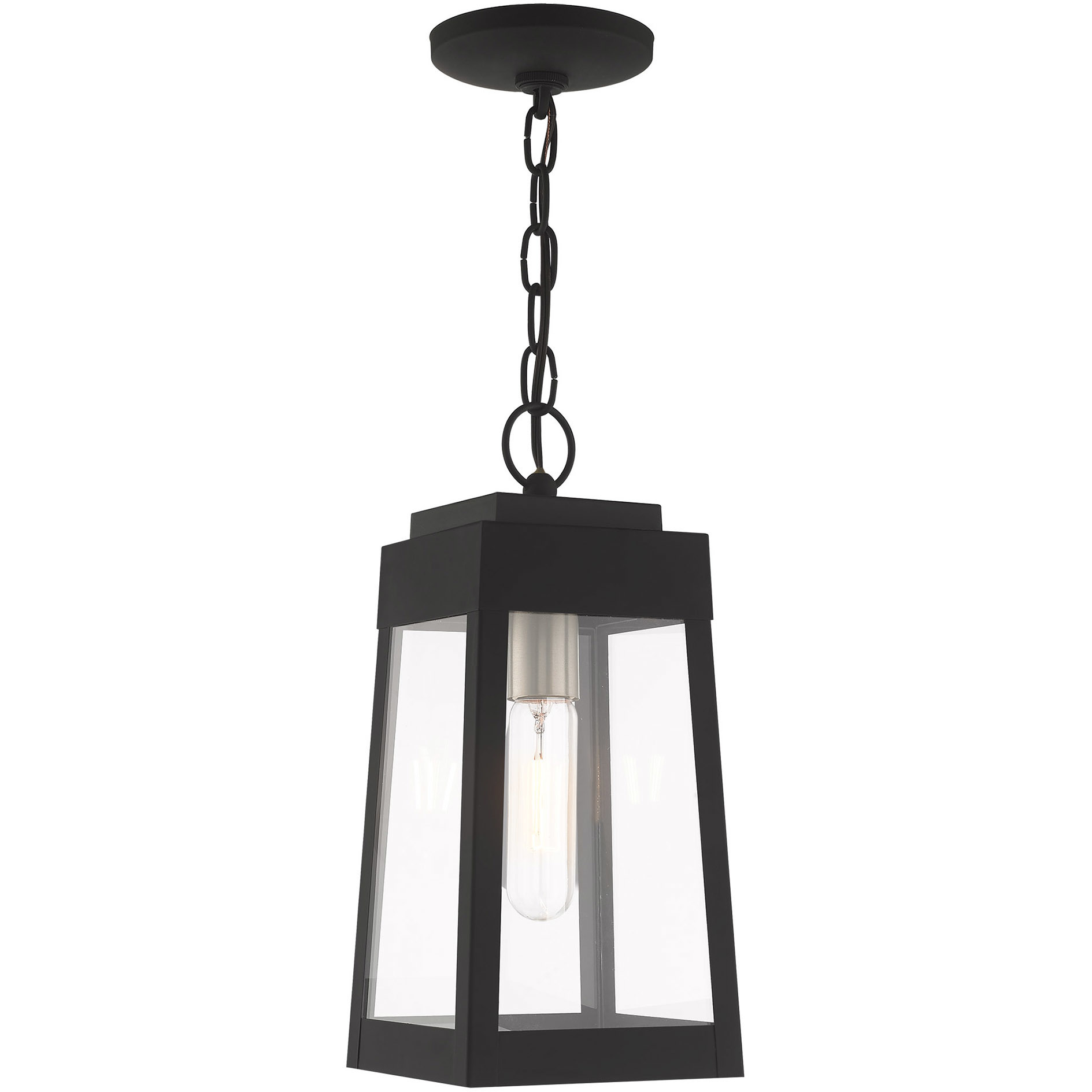 Oslo 1 Light 6.25 inch Black Outdoor Pendant Lantern