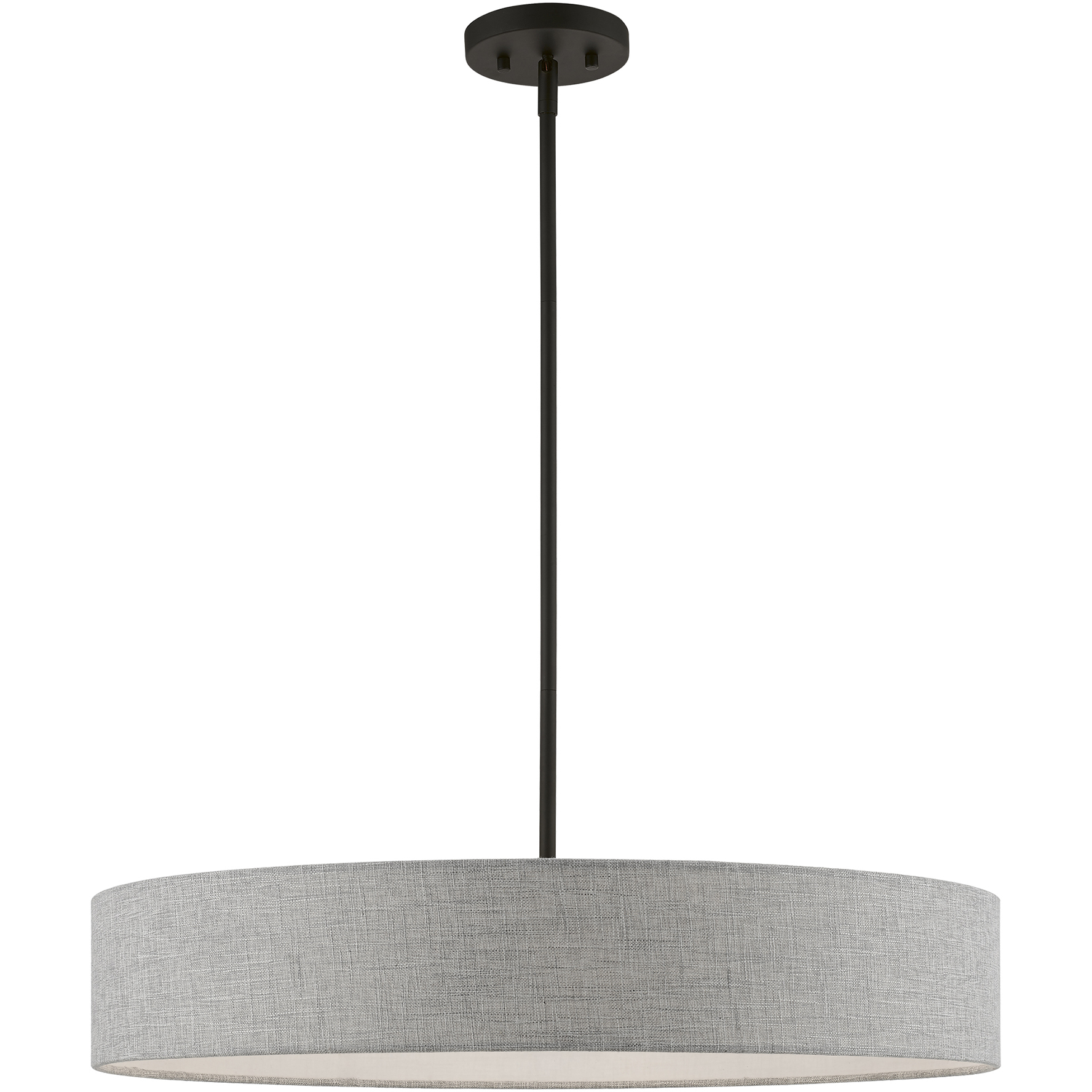 Elmhurst 5 Light 26 inch Black Large Drum Pendant Ceiling Light, Large