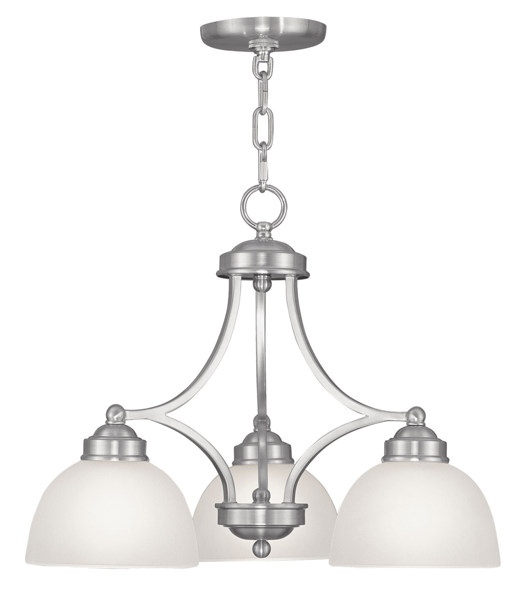 Somerset 3 Light 20 inch Brushed Nickel Chandelier Ceiling Light