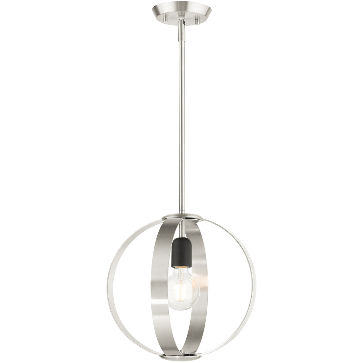 Modesto 1 Light 12.25 inch Brushed Nickel Pendant Ceiling Light