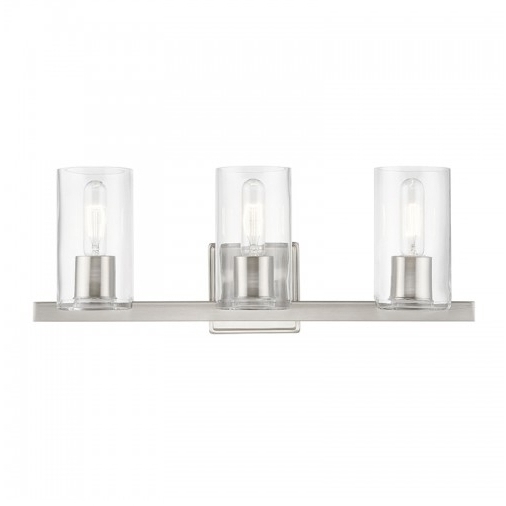 Clarion 3 Light 22.5 inch Brushed Nickel Vanity Sconce Wall Light