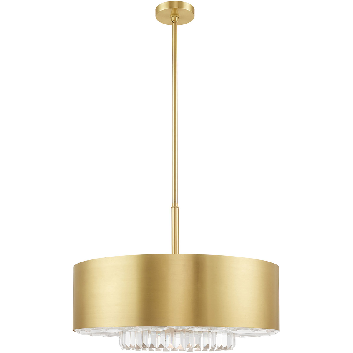 Madison 6 Light 24 inch Satin Brass Pendant Chandelier Ceiling Light