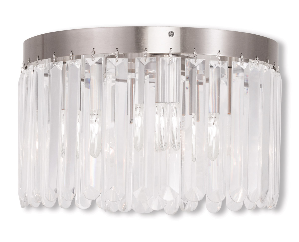 Ashton 4 Light 13.25 inch Brushed Nickel Flush Mount Ceiling Light