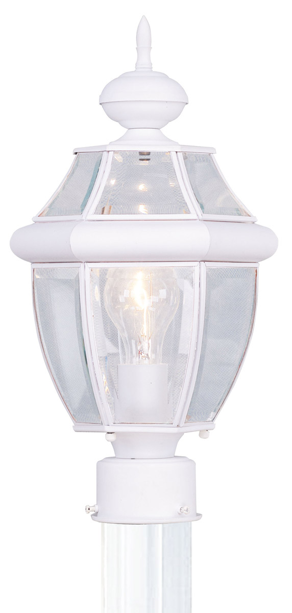 Monterey 1 Light 17 inch White Outdoor Post Top Lantern